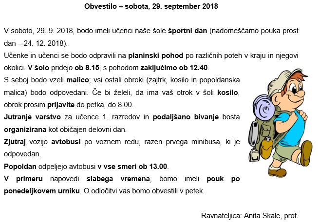 Delovna sobota – športni dan